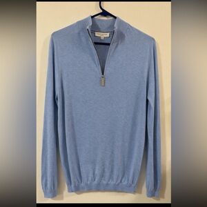 Jack victor Men's Blue Quarter-Zip Sweater